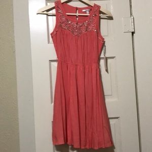 Beaded pink dress